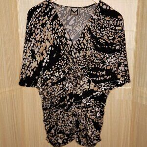 Marc Bouwer Womens Silky Poncho Style Top Front Weave Detail XL